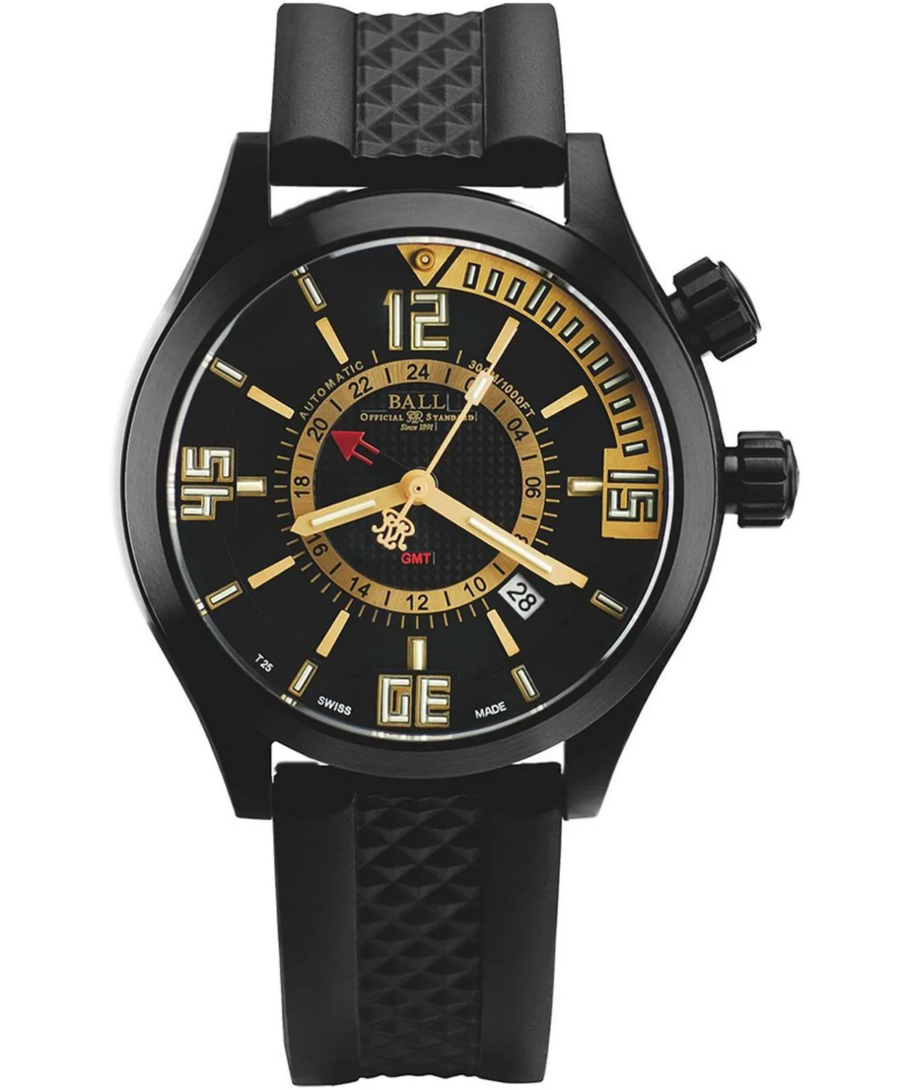 Годинник Чоловічий Ball Engineer Master II Diver GMT DG1020A-PAJ-BKGO