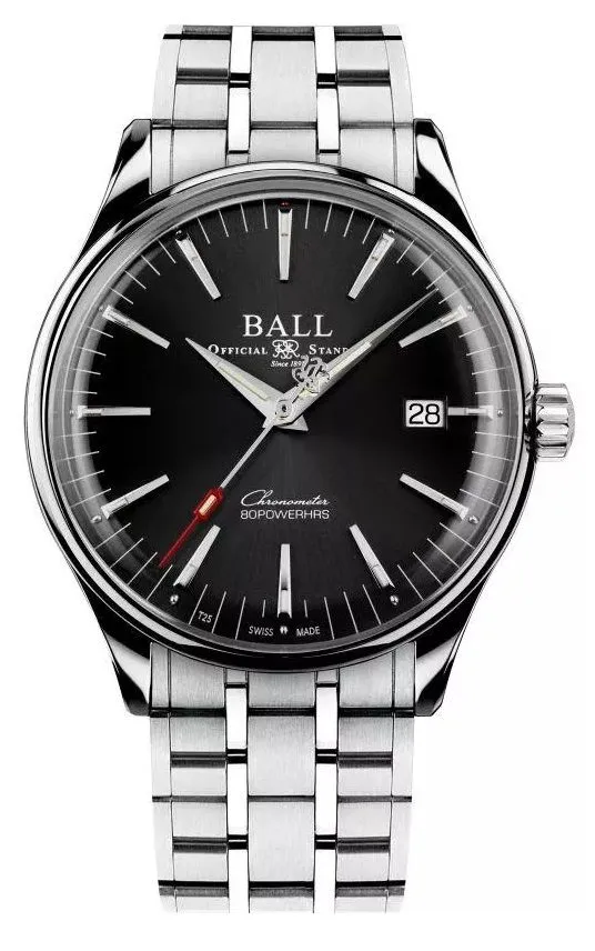 Годинник Чоловічий Ball Trainmaster Manufacture 80 Hours Automatic Chronometer NM3280D-S1CJ-BK