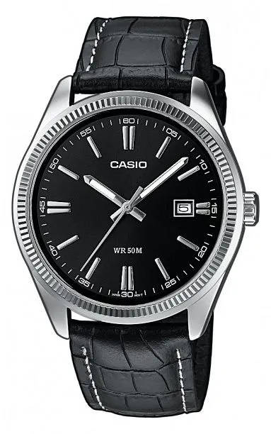 Годинник Чоловічий Casio Collection MTP чорний MTP-1302PL-1AVEF