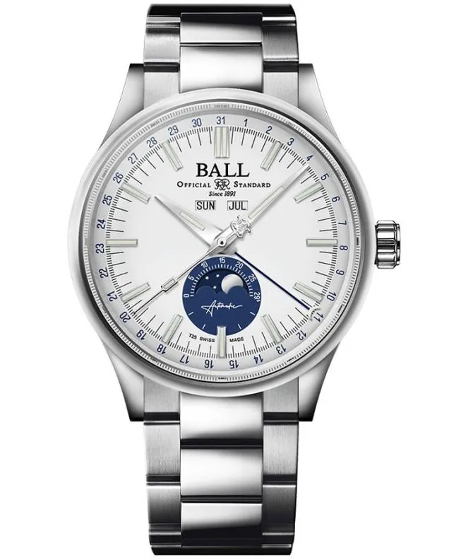 Годинник Чоловічий Ball Engineer II Moon Calendar Limited Edition NM3016C-S1J-WH