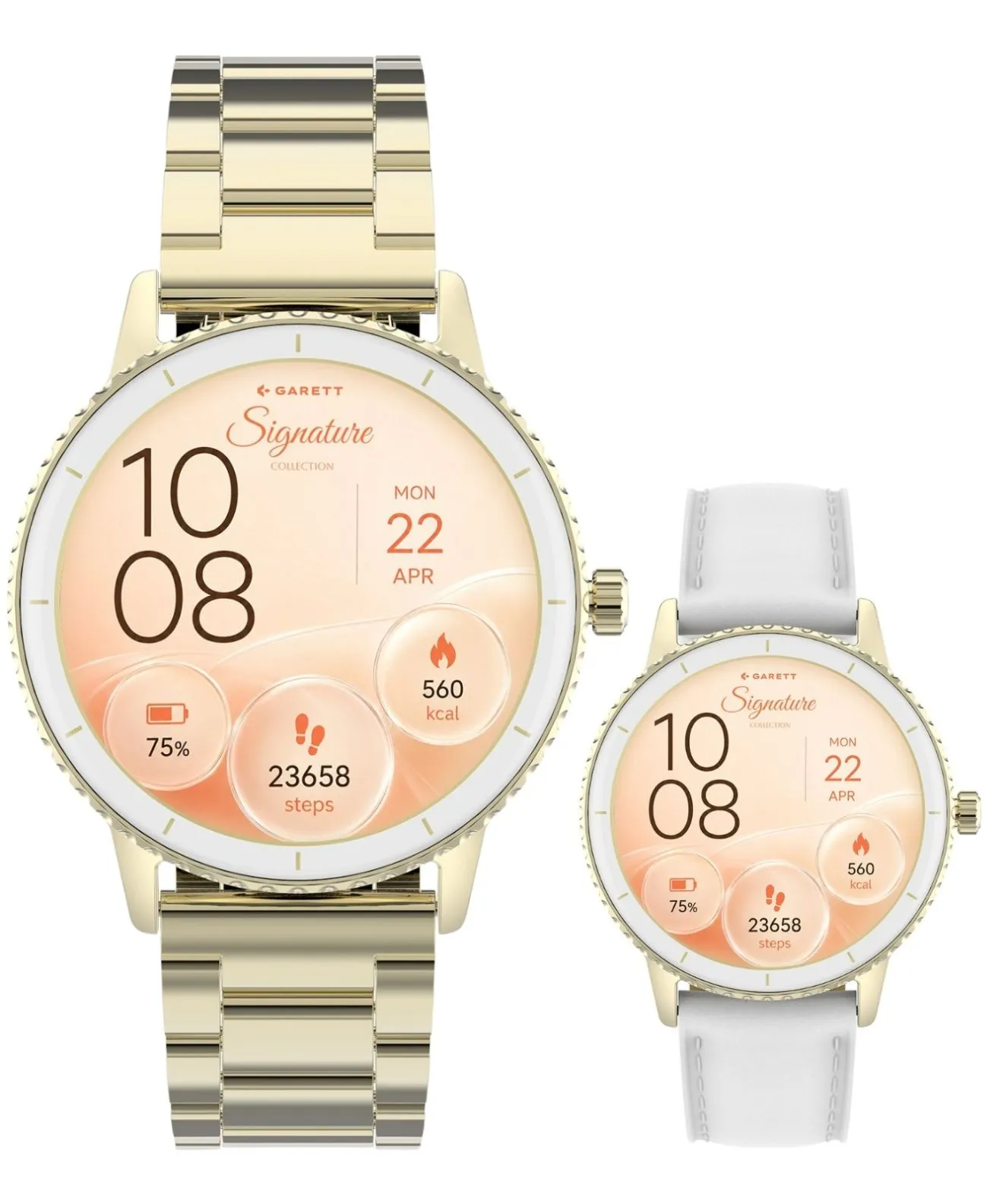 Смарт-Годинник Жіночий Garett Signature Grace Gold Solid SET 5904238485088