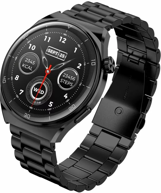 Смарт-Годинник Чоловічий Garett V12 Black Steel 5904238485620