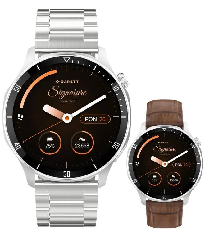 Смарт-Годинник Чоловічий Garett Signature Prime Silver Solid SET 5904238485132