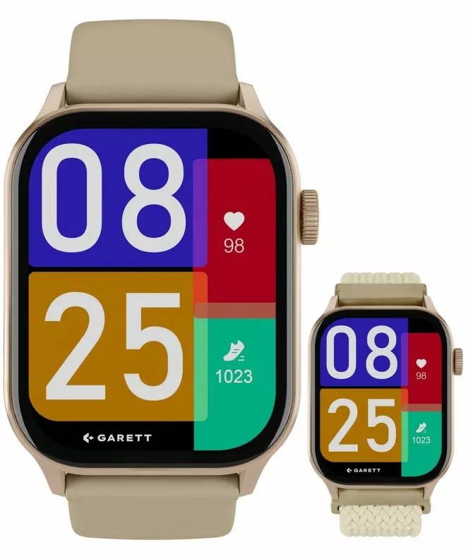 Смарт-Годинник для Жінок і Чоловіків Garett Activity 3 Золотий SET 5904238487259