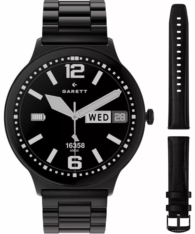 Смарт-Годинник Чоловічий Garett Quantum Glow Black SET 5904238487570