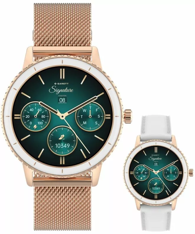 Смарт-Годинник Жіночий Garett Signature Grace Rose Gold Mesh SET 5904238485064