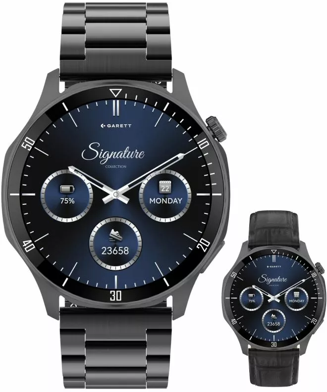 Смарт-Годинник Чоловічий Garett Signature Prime Black Solid SET 5904238485149