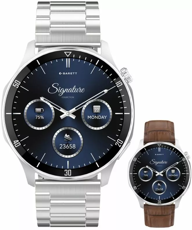 Смарт-Годинник Чоловічий Garett Signature Prime Silver Solid SET 5904238485132