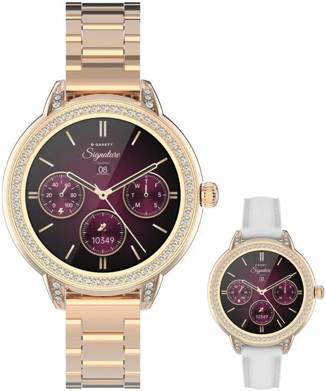Смарт-Годинник Жіночий Garett Signature Stella Rose Gold Solid SET 5904238485101