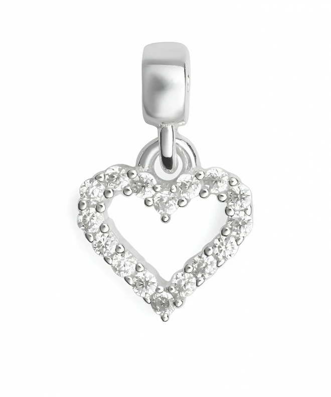 Підвіска Daniel Wellington Heart Contour Crystal Charm Silver DW00401051