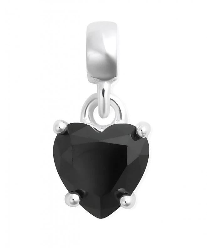Підвіска Daniel Wellington Heart Black Crystal Charm Silver DW00401052