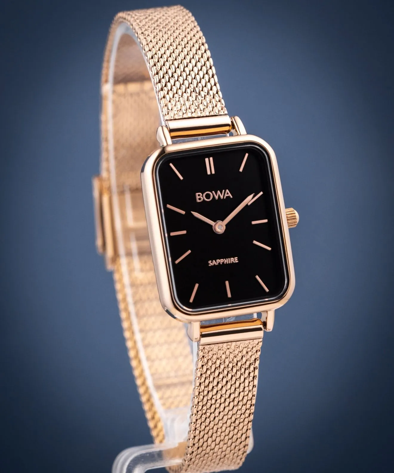 Годинник Жіночий BOWA Dubai Black Rose-Gold Mesh 20 DU207-17-107M