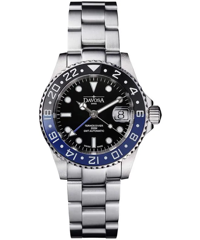 Годинник Чоловічий Davosa Ternos Ceramic GMT WaveSl Automatic 161.590.40W