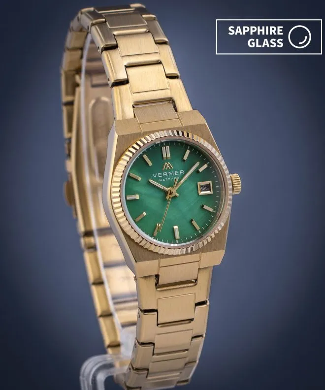 Годинник Жіночий VERMER Caspian Mini Green Gold Steel CS254-04M-164