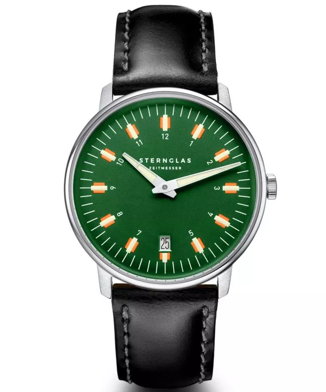 Годинник Чоловічий Sternglas Egor Green Silver S01-EG08-BR02