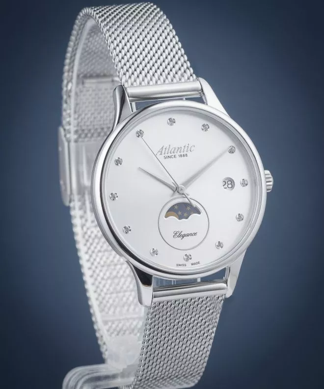 Годинник Жіночий Atlantic Elegance Moonphase 29040.41.27MB