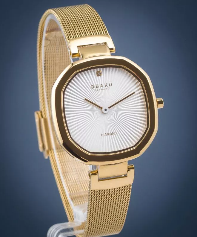 Годинник Жіночий Obaku Brilliant Gold Diamond V277LXGIMG