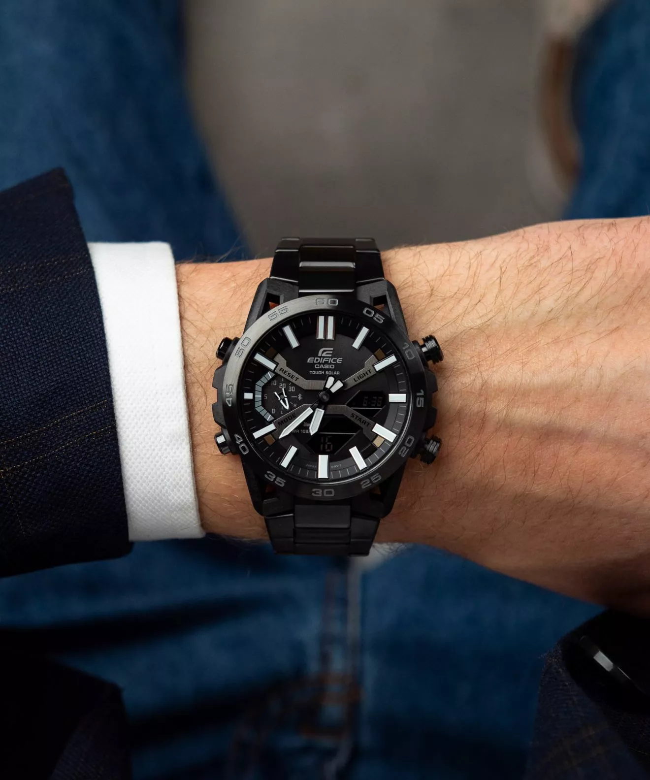 Годинник Чоловічий Casio Edifice Bluetooth Sospensione Solar ECB-2000DC-1BEF