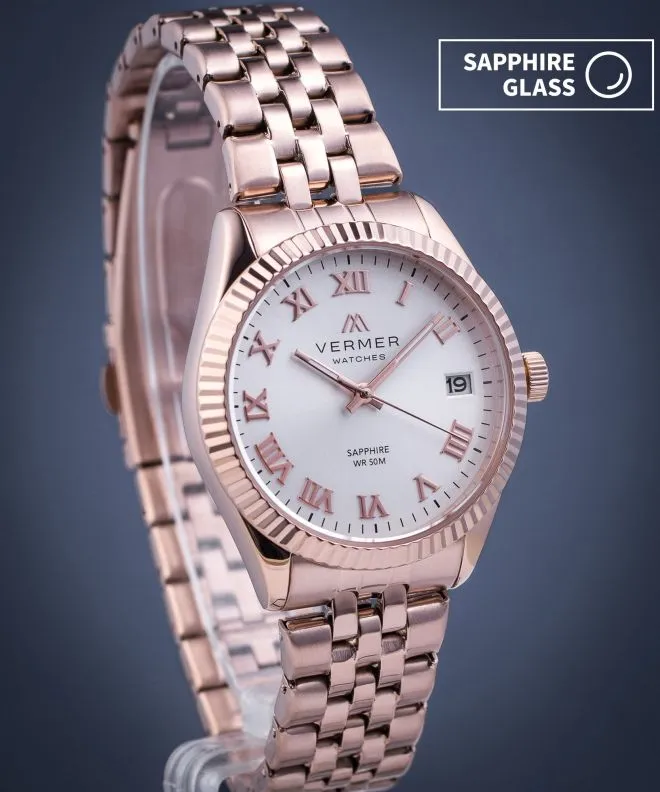 Годинник Жіночий VERMER Aegean Lady Silver Rose Gold Steel AG347-57R-187J