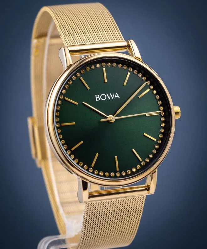 Годинник Жіночий BOWA Rio Green-Gold Mesh 38 RI384-04-184M