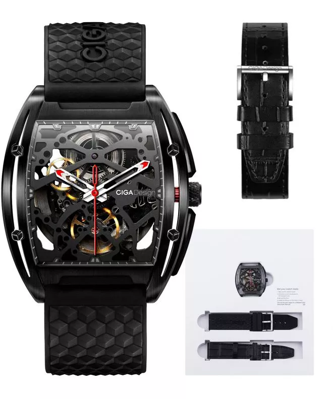 Годинник Чоловічий Ciga Design Z-Series Edge DLC Skeleton Automatic Z031-BLBL-W15BK