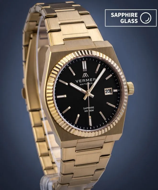 Годинник Чоловічий VERMER Caspian Black Gold Steel CS404-14-274
