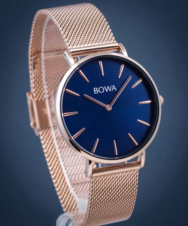 Годинник Жіночий BOWA New York Navy Blue Rose-Gold Mesh 38 NY387-37-187M