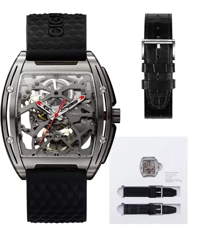 Годинник Чоловічий Ciga Design Z-Series Edge Titanium Skeleton Automatic Z031-TITI-W15BK