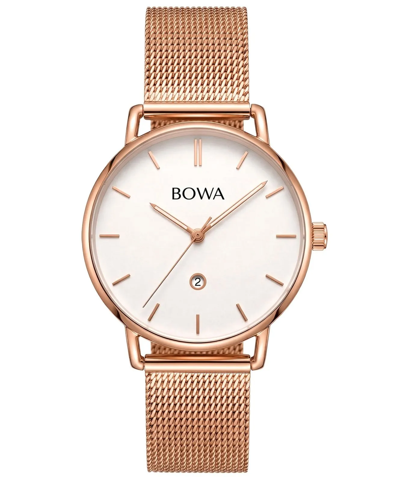 Годинник Жіночий BOWA Milan White Rose-Gold Mesh 34 MI347-27-167M