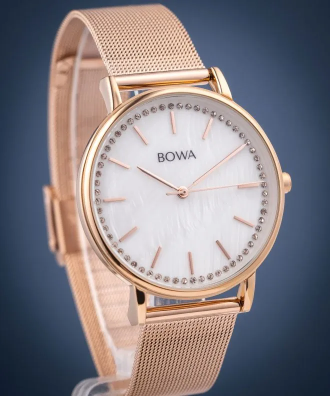 Годинник Жіночий BOWA Rio Pearl-Rose Gold Mesh 38 RI387-157-187M