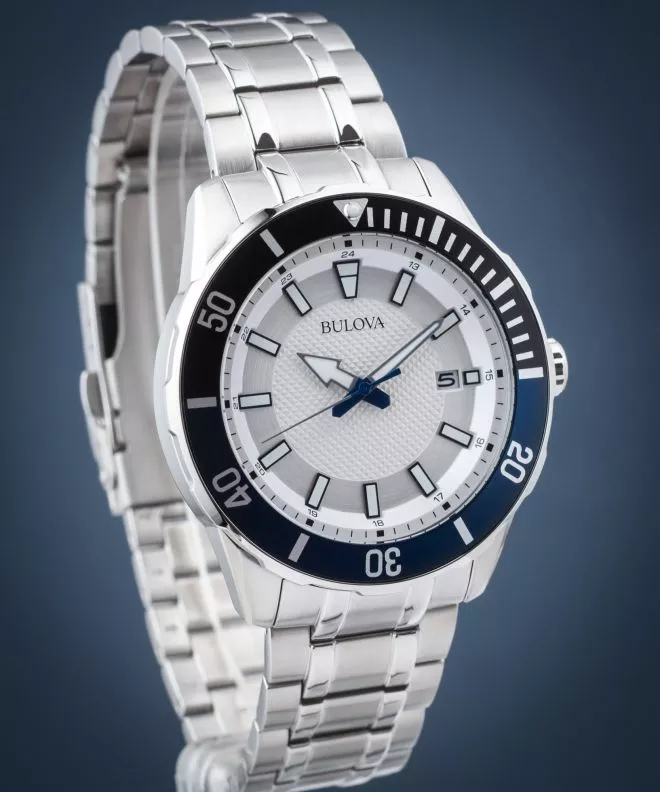 Годинник Чоловічий Bulova Diver White Steel 100m 98B349
