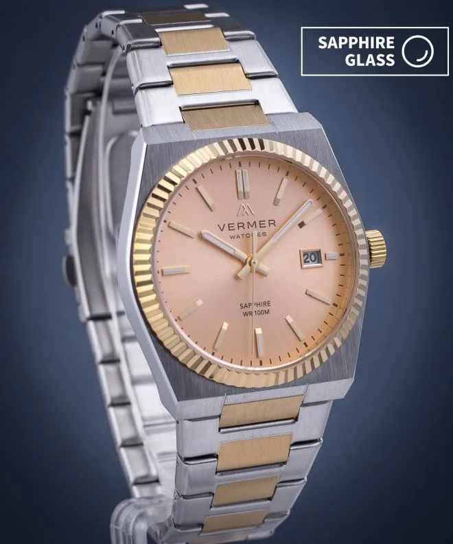 Годинник Чоловічий VERMER Caspian Gold Silver-Gold Steel CS4054-44-2754
