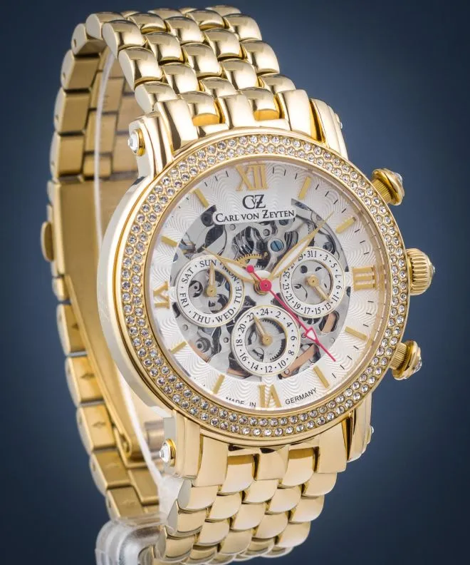 Годинник Жіночий Carl von Zeyten Kniebis Skeleton Automatic CVZ0062GWMS