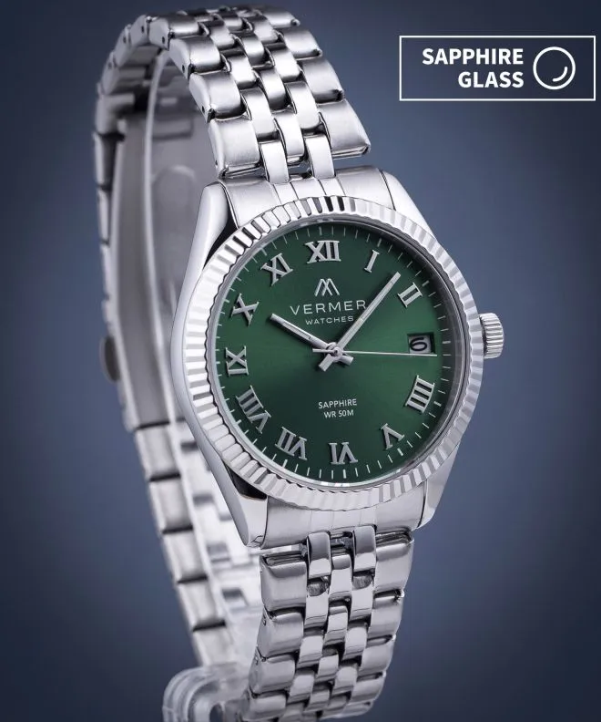 Годинник Жіночий VERMER Aegean Lady Green Silver Steel AG345-05R-185J