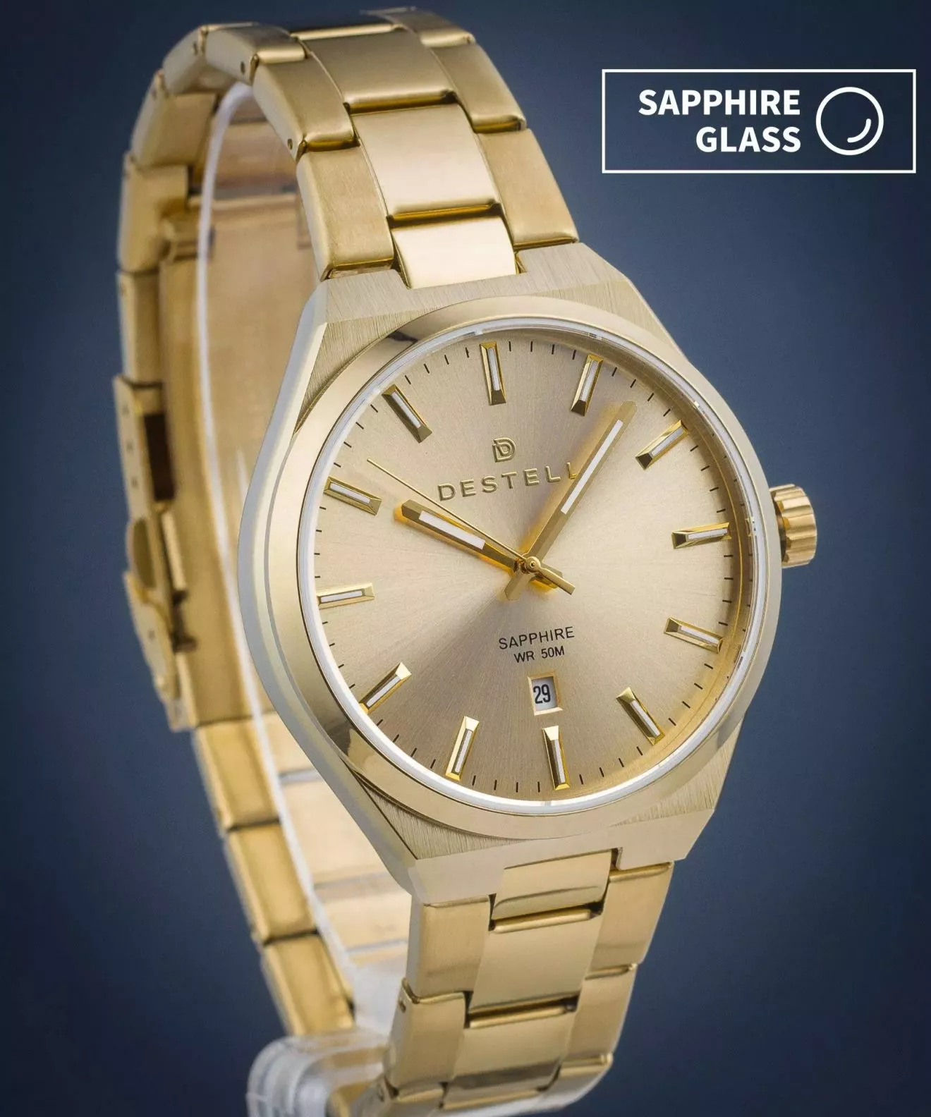 Годинник Чоловічий DESTELL Aries Sapphire AR404-44-204S