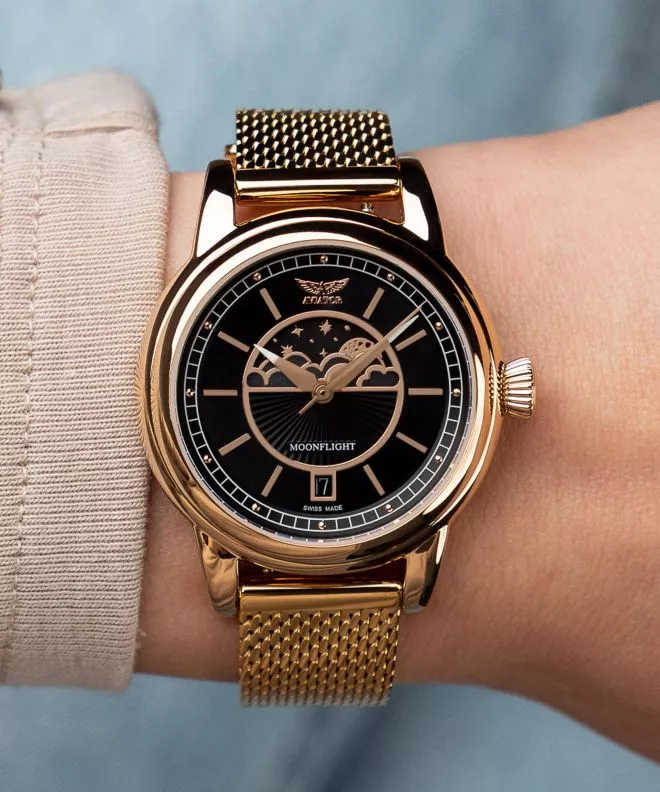 Годинник Жіночий Aviator Douglas Moonflight Limited Edition V.1.33.2.253.5