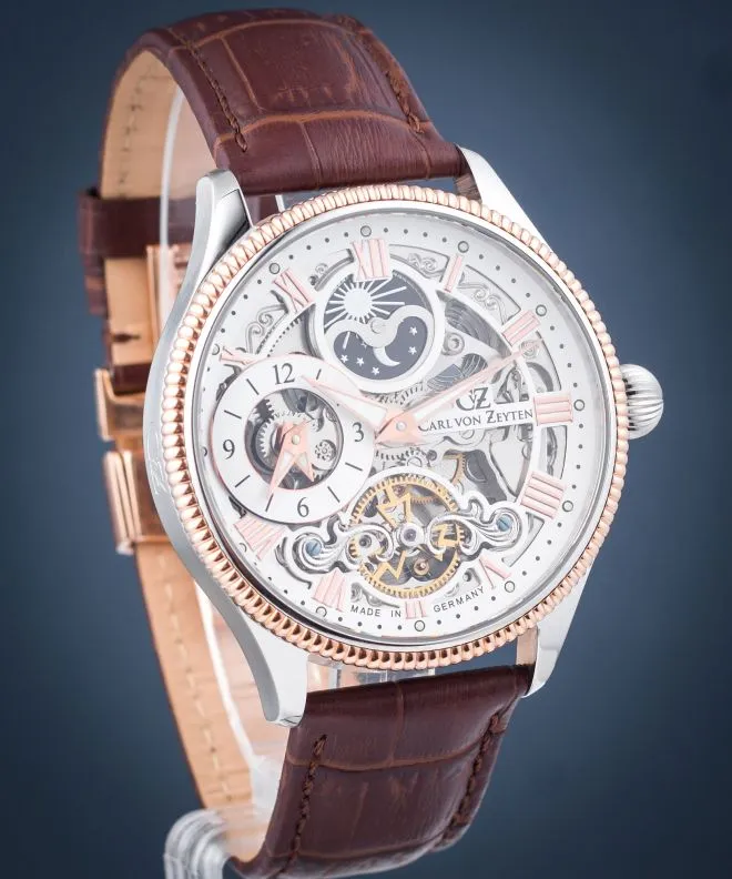 Годинник Чоловічий Carl von Zeyten Kirnbach Skeleton Automatic CVZ0034RWHS