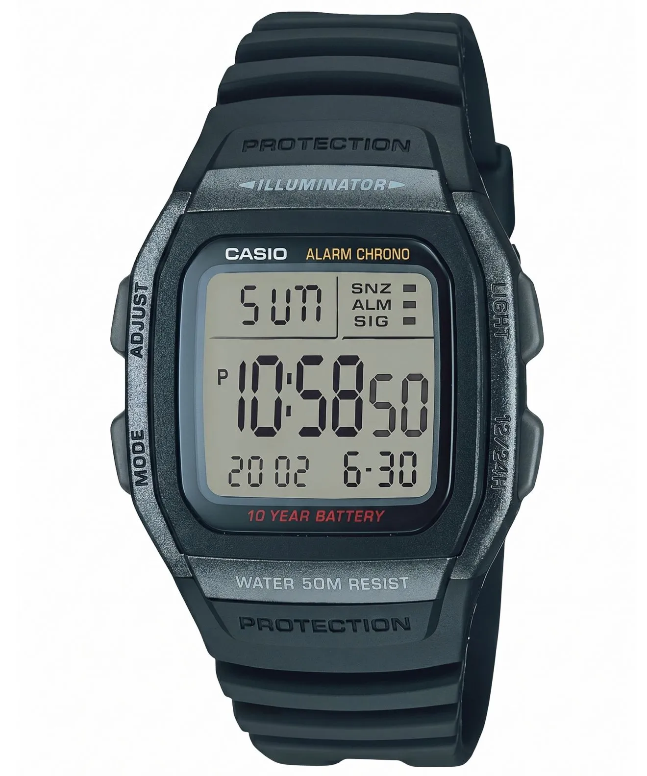Годинник для Жінок і Чоловіків Casio Digital W-96H-1BVEF