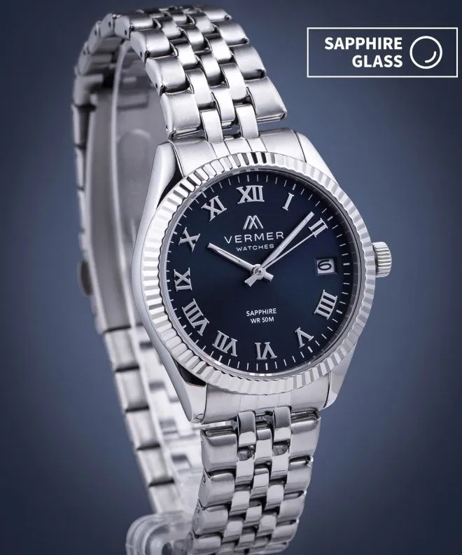 Годинник Жіночий VERMER Aegean Lady Navy Silver Steel AG345-35R-185J