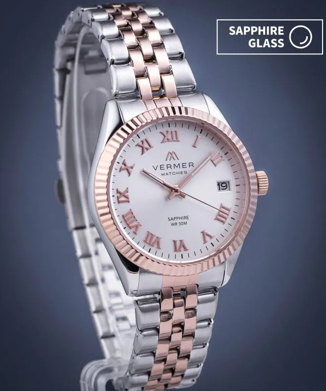 Годинник Жіночий VERMER Aegean Lady Silver Silver-Rose Gold Steel AG3457-57R-1857J