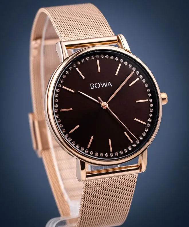 Годинник Жіночий BOWA Rio Brown-Rose Gold Mesh 38 RI387-167-187M