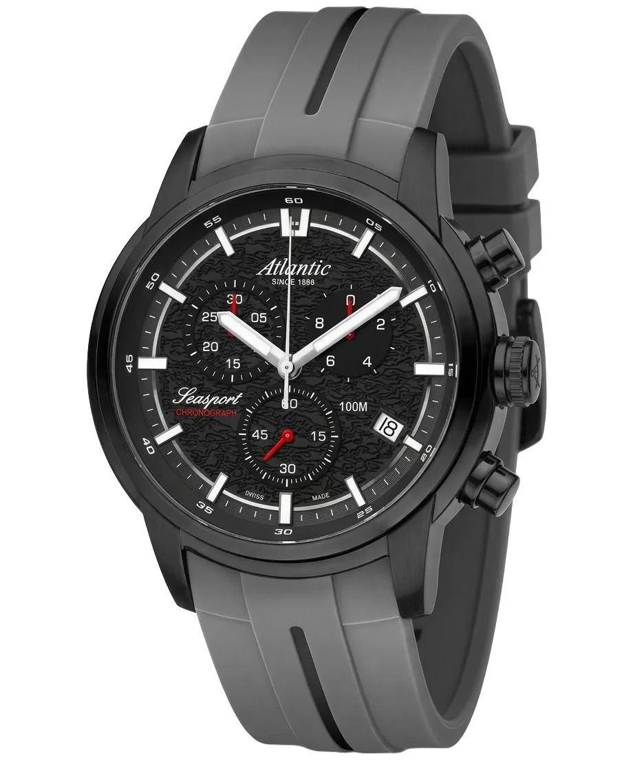 Годинник Чоловічий Atlantic Seasport Chronograph 87461.46.61BKPU