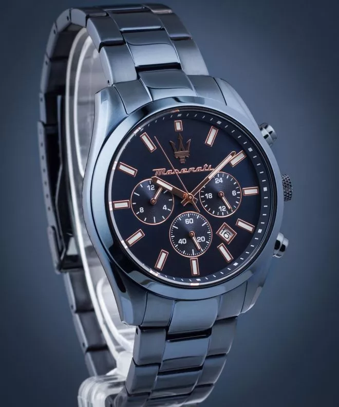 Годинник Чоловічий Maserati Attrazione Chronograph Blue Edition R8873626003