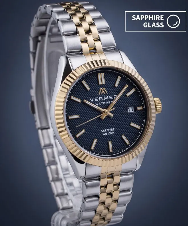 Годинник Чоловічий VERMER Ionian Navy Silver-Gold Steel IA3954-34-2054J