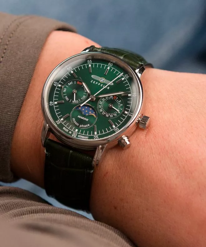 Годинник Жіночий Zeppelin LZ14 Marine Moonphase Lady 8635-4