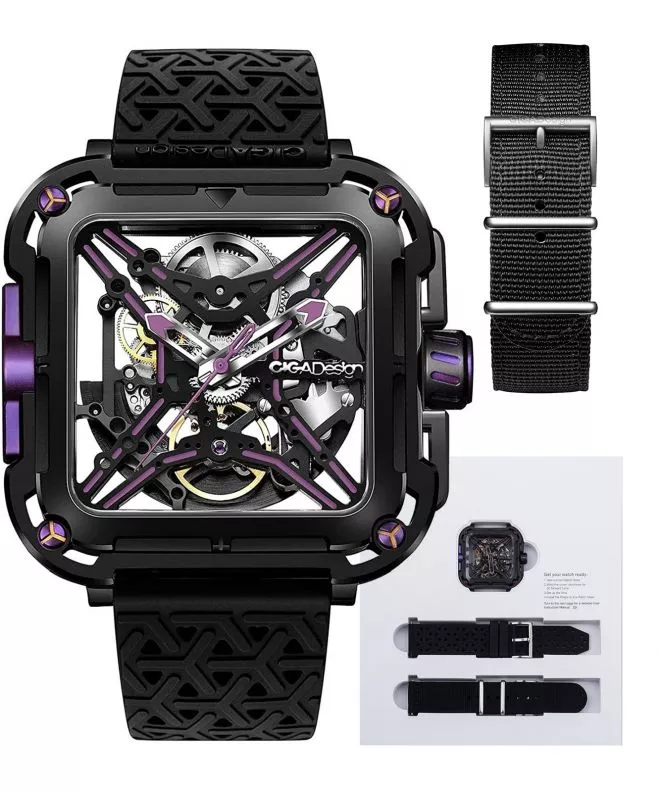 Годинник Чоловічий Ciga Design X Series Gorilla Black & Purple Skeleton Automatic X011-BLPL-W25BK