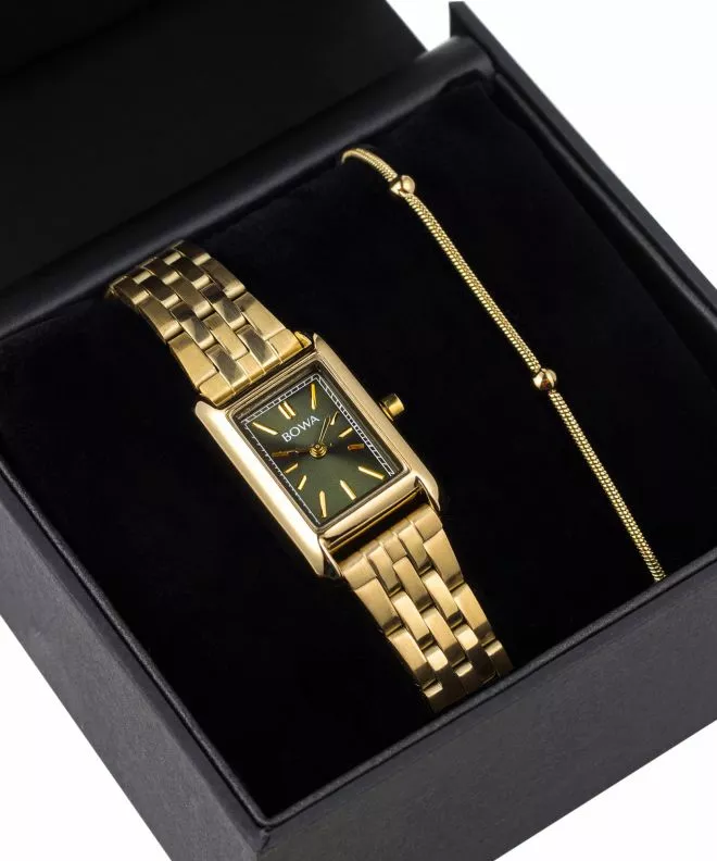 Годинник Жіночий BOWA Paris Green-Gold Steel 20 Gift Set PS194-04-144S-419-04