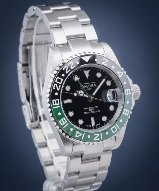 Годинник Чоловічий Davosa Ternos Ceramic GMT Automatic 161.590.70