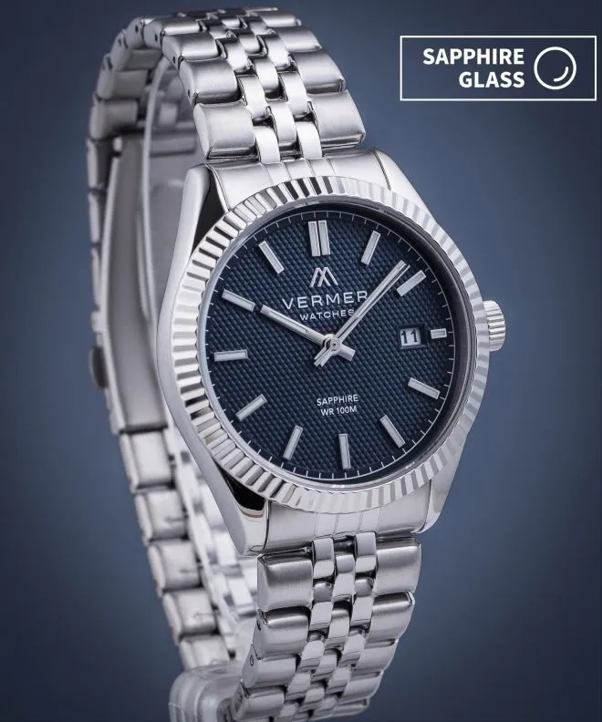 Годинник Чоловічий VERMER Ionian Navy Silver Steel IA395-35-205J