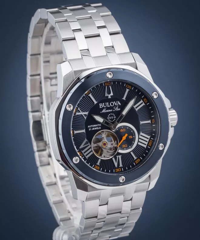 Годинник Чоловічий Bulova Marine Star Open Heart Automatic 98A302